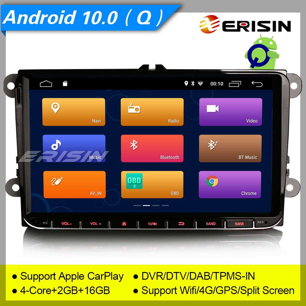 Erisin ES3101V CarPlay SatNavi Android 10 0 DAB Car Stereo For VW Jetta