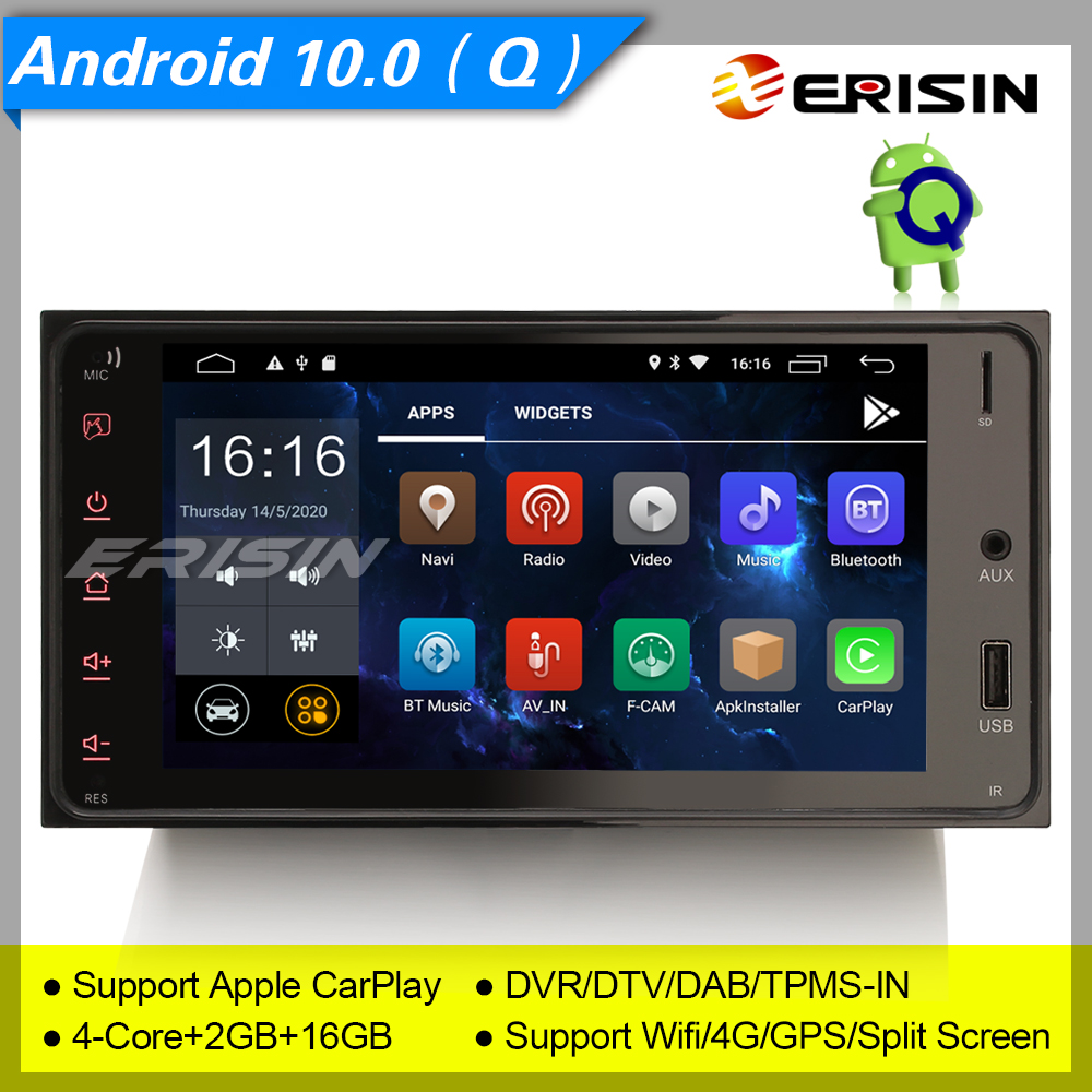 2 16GB 4 Core Android 10 0 Double 2 Din Car Stereo DAB Radio CarPlay