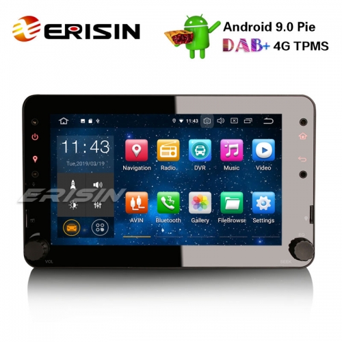 Erisin ES4820R 7" Android 9.0 Autoradio GPS TPMS OPS DAB+ 4G Wifi for Alfa Romeo Spider 159 Brera