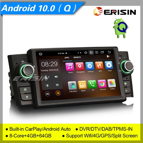 4+64G DSP PX5 Android 10.0 Car Stereo Fiat Punto Linea CarPlay DAB+ Radio GPS Bluetooth TPMS DVR Erisin ES8123L