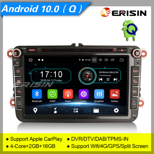2+16G PX30 Android 10.0 Car DVD Player For VW Superb Seat Golf Polo Skoda Passat Tiguan Stereo  Sat Navi GPS DAB+ Radio DVR TPMS BT 8" Erisin ES5985V