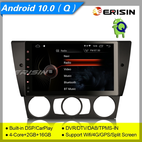 2+16GB 4 Core CarPlay DSP Android 10.0 Car Stereo BMW E90 E91 E92 E93 3er DAB+ Radio Sat Navi GPS TPMS SWC 4G DVR TPMS BT 9" Erisin ES4290B