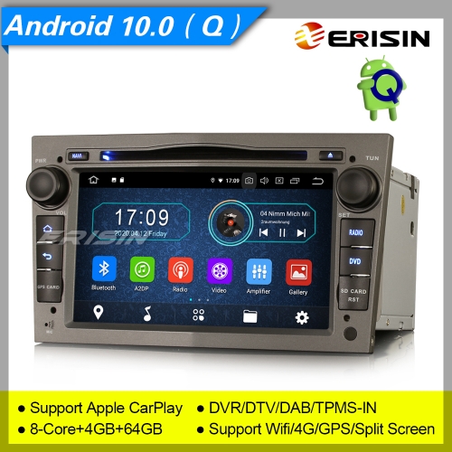 4+64GB PX5 Android 10.0 Vauxhall Opel Car DVD Player Combo Corsa C D Antara Signum Zafira Car Stereo Sat Navi GPS BT DVR 4G 7" Erisin ES6960PG