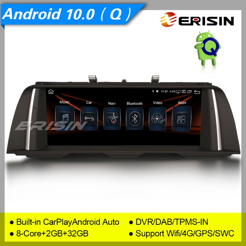 2+32GB PX5 8-Core CarPlay Android 10.0 Car Stereo BMW 5er F10/F11 2010-2017 CIC NBT SWC DAB+ DVR Sat Navi IPS 10.25" Erisin ES2810B