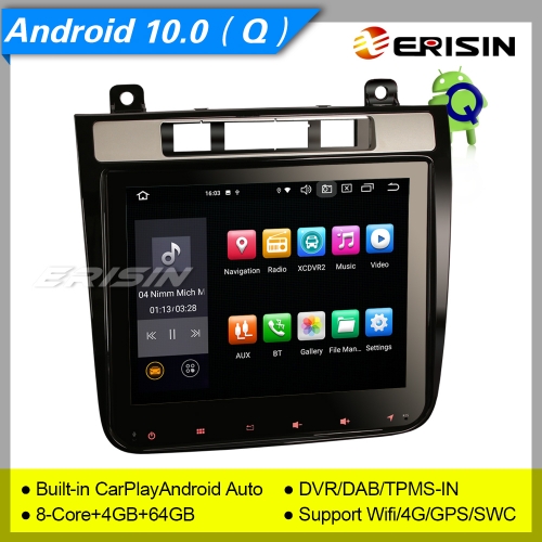 CarPlay DSP 4+64GB 8 Core IPS Android 10 Car Stereo VW TOUAREG 2010-2018 DAB+ Radio Sat Navi SWC BT DVR 8.4" Erisin ES8141T