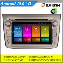 Erisin ES3030GM GPS Sat Navi Android 10.0 Alfa Romeo Mito 2008-2019 DAB+Car Stereo CarPlay DSP SWC BT TPMS OBD II USB CAM Mirror Link 4G