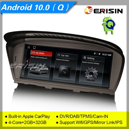 2+32GB MTK8227L Android 10.0 Car Stereo 3er E90 5er E60 CIC Car OEM Idrive Centric System DAB+ Radio GPS BT SWC DVR TPMS IPS 8.8" Erisin ES3160I