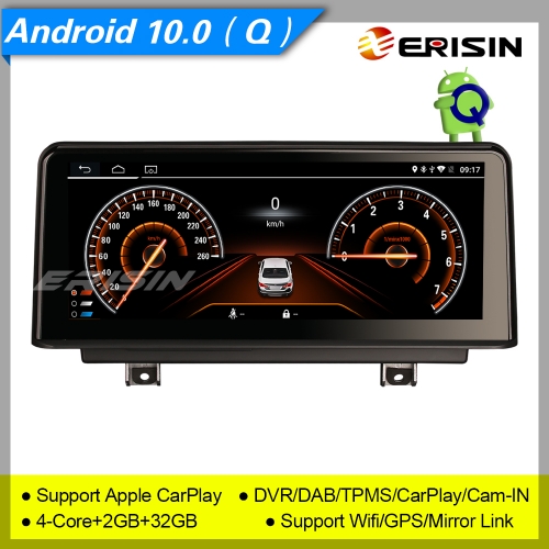 2+32GB MTK6737 Android 10.0 Car Stereo BMW 1er F20 F21 / 2er F23 NBT Idrive Centric System DAB+ Radio GPS BT SWC DVR TPMS 4G IPS 10.25" Erisin ES2620B