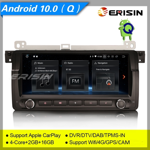 2+16GB PX30 CarPlay BT 5.0 BMW E46 Android 10.0 Car Stereo M3 3er Rover 75 MG ZT DAB+ Radio Sat Navi 4G CAM DVR TPMS SWC 8.8" Erisin ES5146B