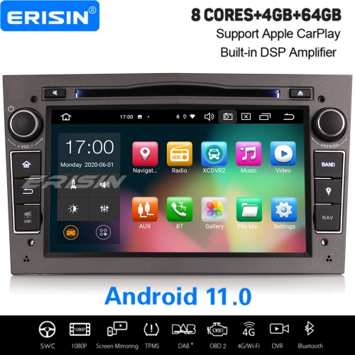 4+64G PX5 8 Core CarPlay DSP Android 11.0 Vauxhall Opel Car DVD Player Tigra Corsa Antara Signum Astra DAB+ GPS DVR BT 7" Erisin ES8160PG